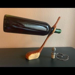 Wine bottle topper and holder